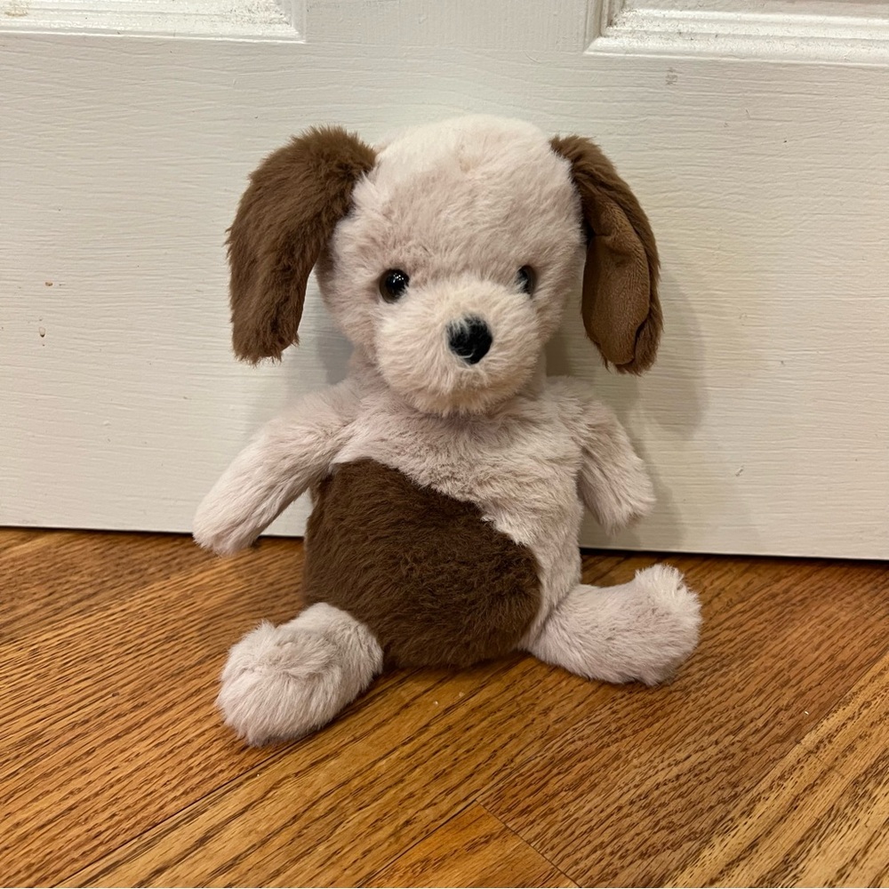 RARE RETIRED Jellycat Munchkin Pup Puppy Tan Brown Spotted Dog 8” JCINC5183